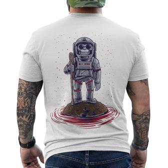 Funny Astronaut Monkey V3 Men's Crewneck Short Sleeve Back Print T-shirt | Favorety DE