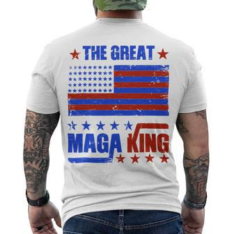 Funny The Return Of The Ultra Maga King Flag Gift Men's Crewneck Short Sleeve Back Print T-shirt - Monsterry
