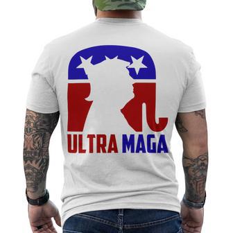 Funny Ultra Maga Gift For Americans Trump Biden Lover Men's Crewneck Short Sleeve Back Print T-shirt | Favorety DE