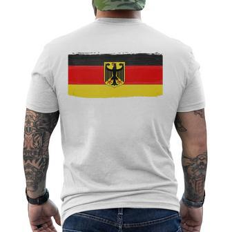 Germany German Flag Eagle Crest German Pride Cool Humor Men's Back Print T-shirt | Mazezy