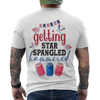 Getting Star Spangle Hammered America Western 4Th Of July Men's T-shirt Back Print - Seseable