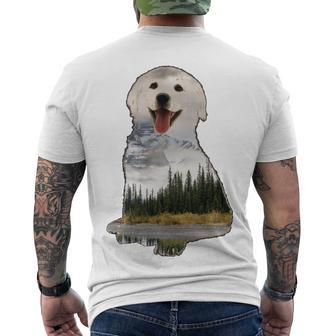 Golden Retriever Cute Puppy Men's Crewneck Short Sleeve Back Print T-shirt | Favorety DE