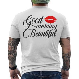 Good Morning Beautiful Men's Crewneck Short Sleeve Back Print T-shirt | Favorety UK