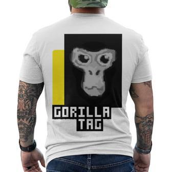 Gorilla Tag Pfp Maker Gorilla Tag Yellow Men's Crewneck Short Sleeve Back Print T-shirt - Monsterry