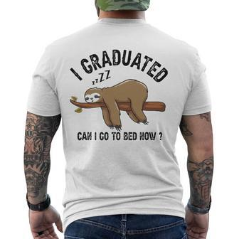 I Graduated Can I Go To Bed Now Men's Back Print T-shirt | Mazezy