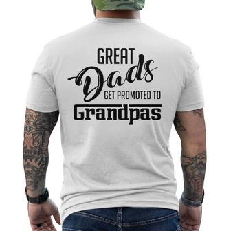 Great Dads Get Promoted To Grandpas Men's Back Print T-shirt | Mazezy