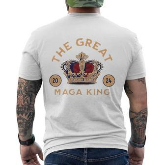 The Great Maga King Crown 2024 Election Vote Trump Men's Back Print T-shirt | Mazezy
