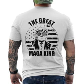 The Great Maga King The Return Of The Ultra Maga King Donald Trump Men's Back Print T-shirt | Mazezy