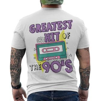 Greatest Hit Of The 90S Retro Cassette Tape Vintage Birthday Men's T-shirt Back Print - Seseable