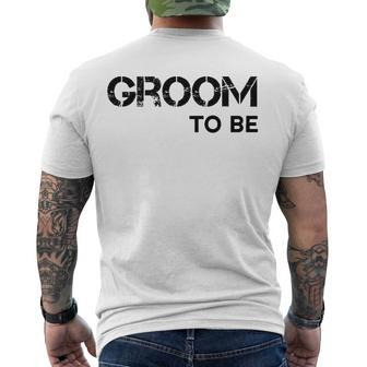 Mens Groom To Be Wedding Party Costume Men's Back Print T-shirt | Mazezy CA