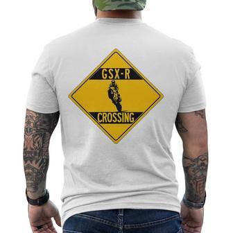 Gsxr Gixxer Crossing Motocross Motorcycle Racing Men's Back Print T-shirt | Mazezy