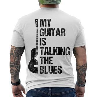 My Guitar Is Talking The Blues - Music Genre Guitarist Men's T-shirt Back Print - Seseable