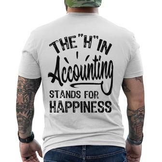 H In Accounting Stands For Happiness Accountant Men's Back Print T-shirt | Mazezy