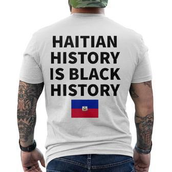 Haitian History Is Black History - Haiti Zoe Pride Flag Day Men's Back Print T-shirt | Mazezy