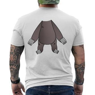Halloween Sloth Head Cute Lazy Animal Fans Men's Back Print T-shirt | Mazezy