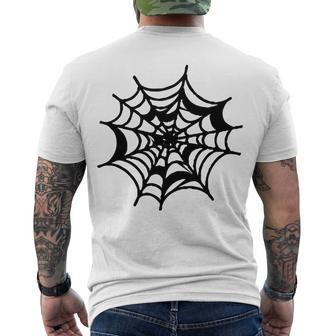 Halloween Spider Web Pattern Men's Crewneck Short Sleeve Back Print T-shirt | Favorety AU