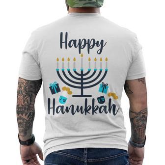 Happy Hanukkah Chanukah Pajama 893 Shirt Men's Crewneck Short Sleeve Back Print T-shirt | Favorety AU