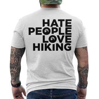 Hate People Love Hiking V2 Men's Crewneck Short Sleeve Back Print T-shirt | Favorety CA