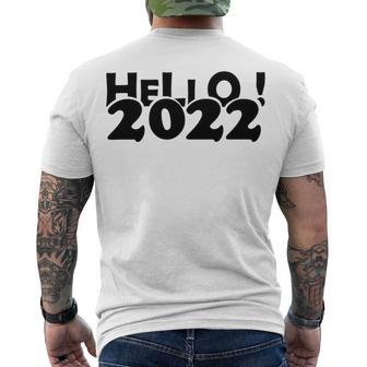 Hello V3 Men's Crewneck Short Sleeve Back Print T-shirt | Favorety