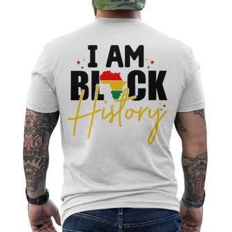 I Am Black History V2 Men's Crewneck Short Sleeve Back Print T-shirt | Favorety DE