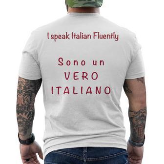 I Speak Italian Fluentlylanguage Italian Men's Crewneck Short Sleeve Back Print T-shirt | Favorety DE