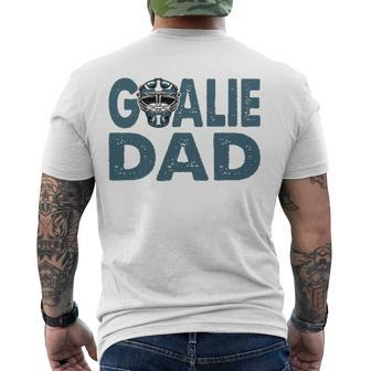 Ice Hockey Helmet Goalie Dad Hockey Player Men's Back Print T-shirt | Mazezy
