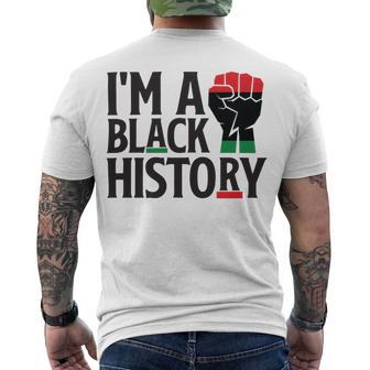 Im A Black History Juneteenth African American Men's Crewneck Short Sleeve Back Print T-shirt | Favorety