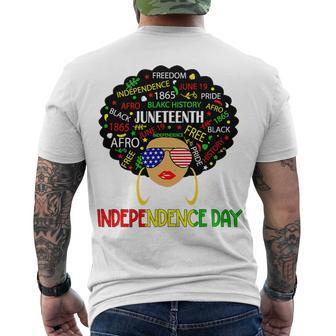 Is My Independence Day Black Women 4Th Of July Juneteenth T-Shirt Men's T-shirt Back Print - Seseable