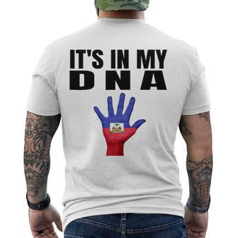 Its In My Dna Haitian Flag Haitian Independence Men's Back Print T-shirt | Mazezy