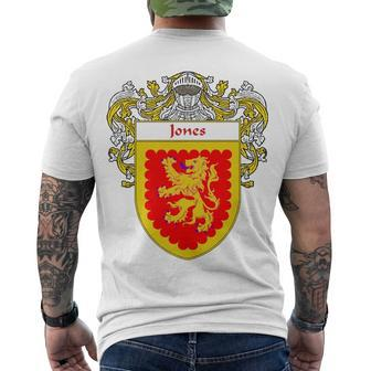 Jones Irish Coat Of Armsfamily Crest Classic T Shirt Men's T-Shirt Back Print - Seseable