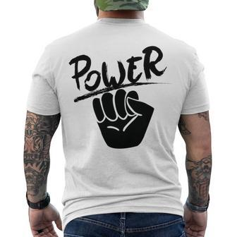 Juneteenth Black Power Men's Crewneck Short Sleeve Back Print T-shirt - Monsterry CA