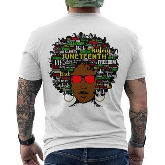 Juneteenth Black Woman Tshirt Men's Crewneck Short Sleeve Back Print T-shirt - Monsterry AU