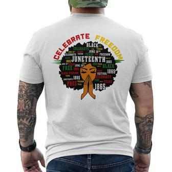 Juneteenth Celebrate Freedom Tshirt Men's Crewneck Short Sleeve Back Print T-shirt - Monsterry AU