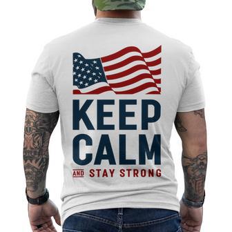 Keep Calm And Stay Strong Tshirt American Tshirt United State Of America Men's Crewneck Short Sleeve Back Print T-shirt | Favorety AU