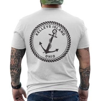 Kelleys Island Ohio Anchor State Of Ohio Men's Back Print T-shirt | Mazezy