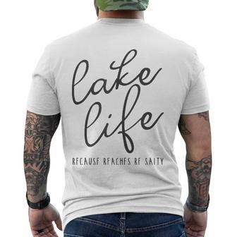 Lake Life Because Beaches Be Salty Vacation Men's Back Print T-shirt | Mazezy