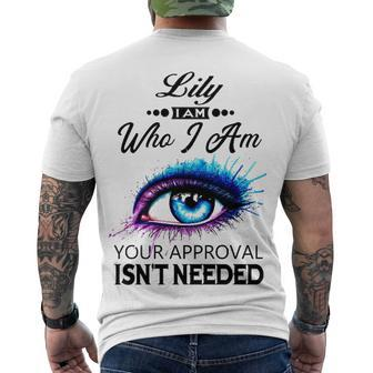 Lily Name Lily I Am Who I Am Men's T-Shirt Back Print - Seseable