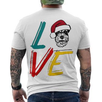 Love My Xmas Miniature Schnauzer Men's Crewneck Short Sleeve Back Print T-shirt | Favorety AU