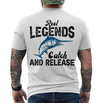 Loving Fish Reel Legends Catch And Release Men's Crewneck Short Sleeve Back Print T-shirt | Favorety CA