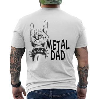 Metal Dad Classic Fathers Day Men's Back Print T-shirt | Mazezy