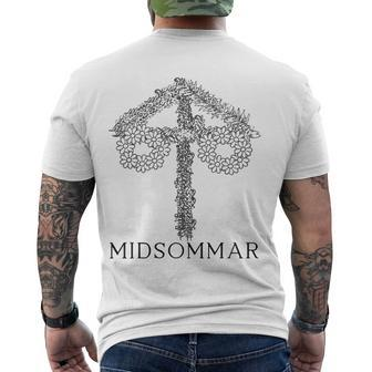 Midsummer Maypole Midsommar Festival Sweden Summer Solstice Men's Back Print T-shirt | Mazezy