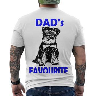 Miniature Schnauzer At Home Dads Favourite Multi Tasking Dog Men's Crewneck Short Sleeve Back Print T-shirt | Favorety