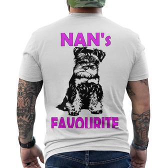 Miniature Schnauzer At Home Nans Favourite Multi Tasking Dog Men's Crewneck Short Sleeve Back Print T-shirt | Favorety UK