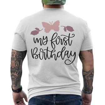 My First Birthday Men's Crewneck Short Sleeve Back Print T-shirt | Favorety DE