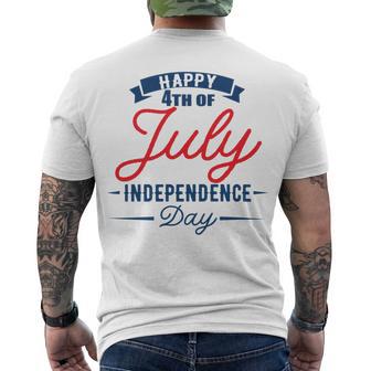 Official Happy 4Th Of July Independence Day Men's Crewneck Short Sleeve Back Print T-shirt | Favorety CA