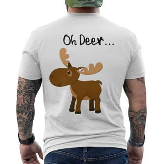 Oh Deer Cute Deer Save Wildlife Men's Back Print T-shirt | Mazezy