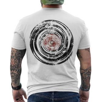 Old Vinyl Records Urban Grunge Men's Crewneck Short Sleeve Back Print T-shirt | Favorety