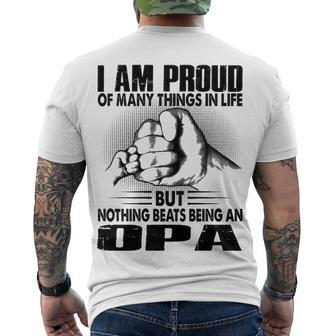 Opa Grandpa Nothing Beats Being An Opa Men's T-Shirt Back Print - Seseable