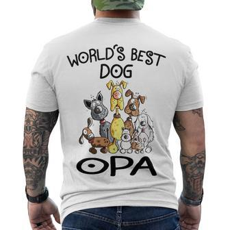Opa Grandpa Worlds Best Dog Opa Men's T-Shirt Back Print - Seseable