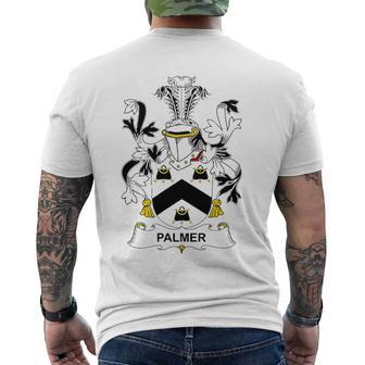 Palmer Coat Of Arms - Family Crest Men's Back Print T-shirt | Mazezy